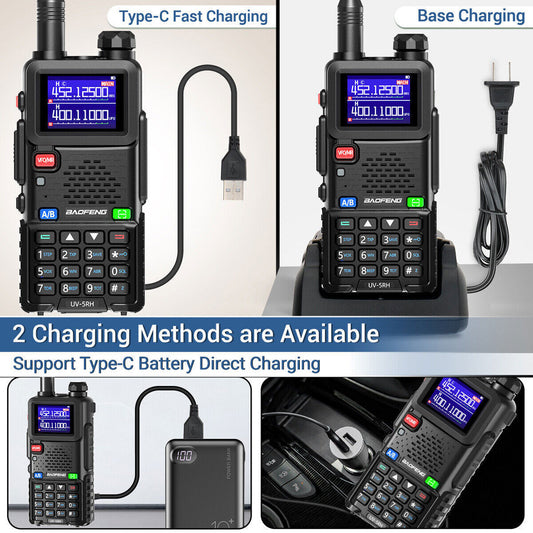 Baofeng UV-5RH 10W Multi-Band Walkie Talkie Long Range Two Way Radio