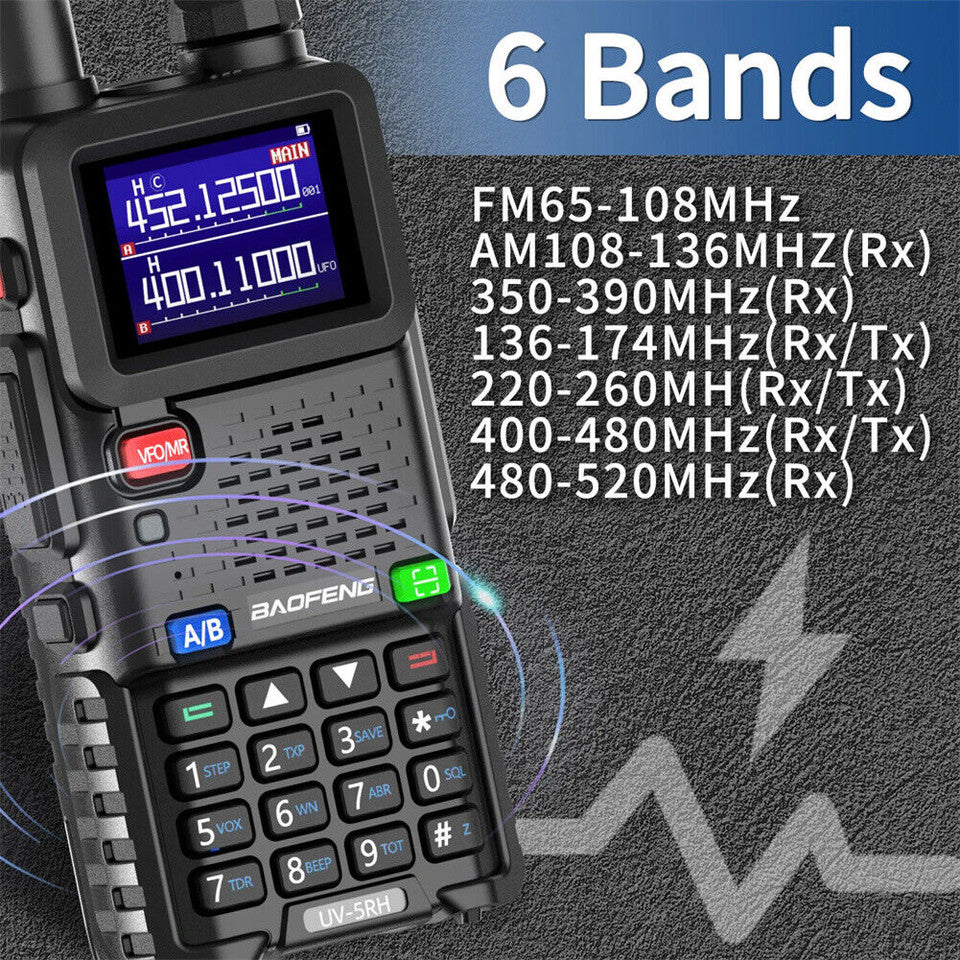 Baofeng UV-5RH 10W Multi-Band Walkie Talkie Long Range Two Way Radio