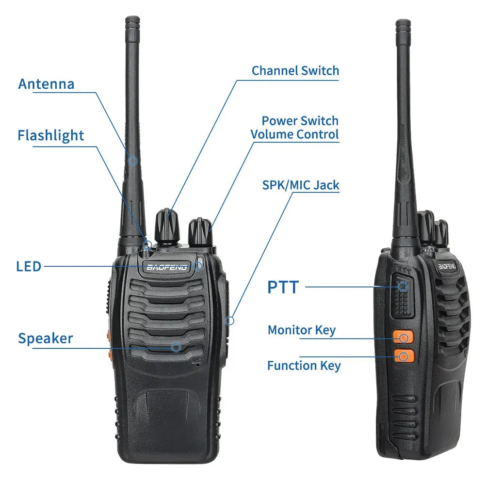 [2 Pack] Baofeng BF-888S PMR446 Licence-Free Two-Way Radios